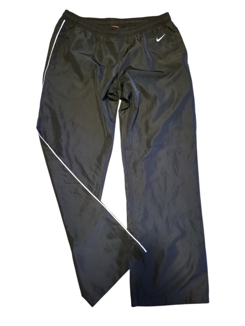 Y2k Nike The Athletic Dept Black Windbreaker Track Pants Women’s Size M, EUC